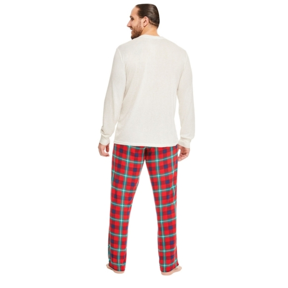 NWT PJ set for men featuring long sleeve top and long pants. size XXL #824PSP17 - Picture 7 of 8
